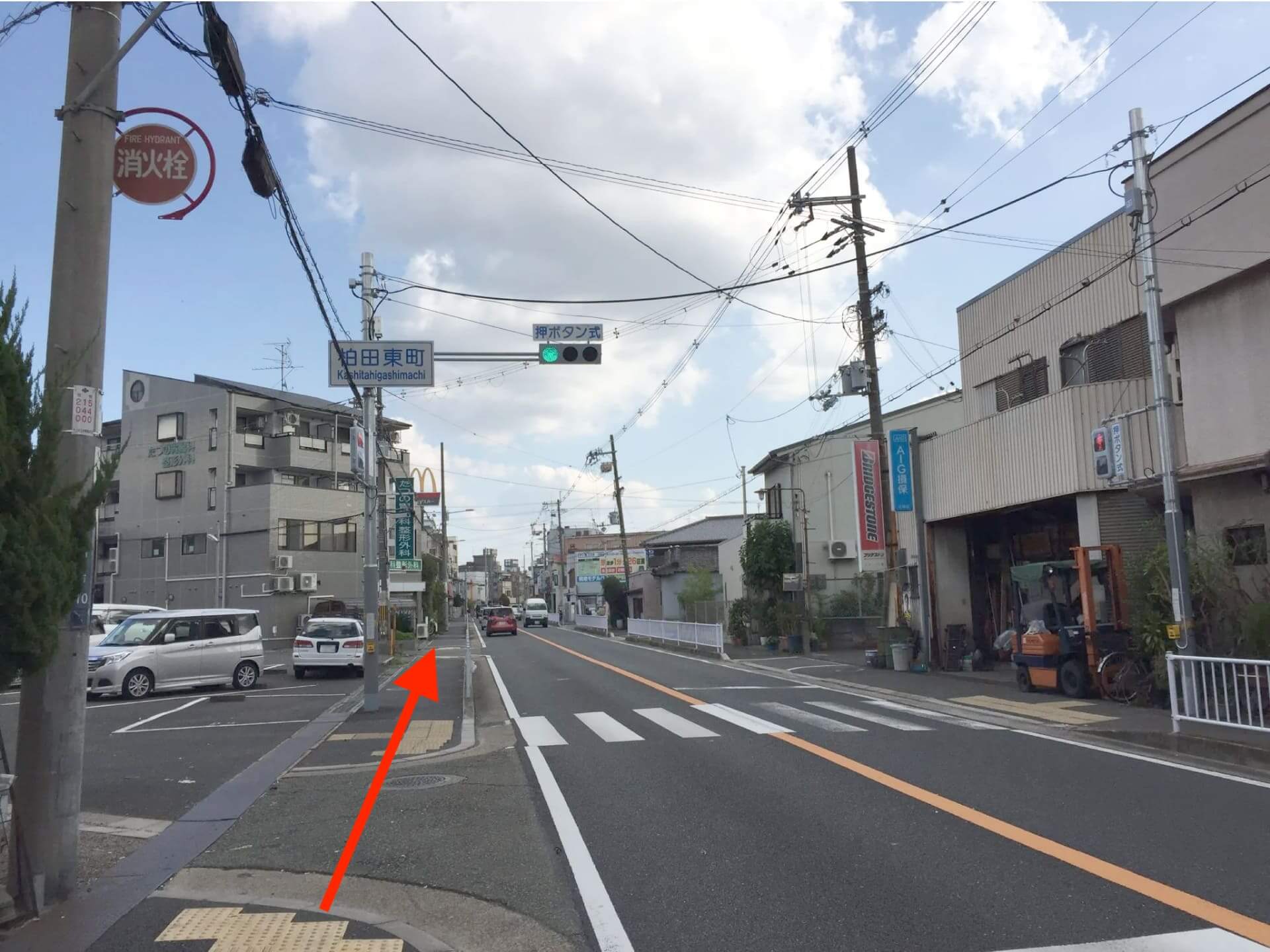 柏田東町交差点直ぐ